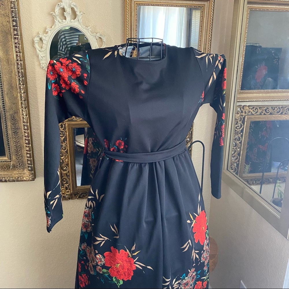 Floral Maxi Long Sleeve Dress